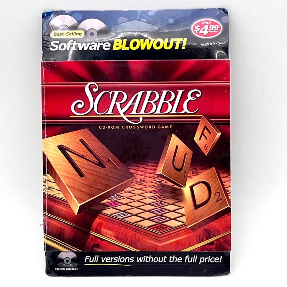 Scrabble CD-ROM Crossword Game Windows 95/98/ME Enhanced Features & Mini-Games